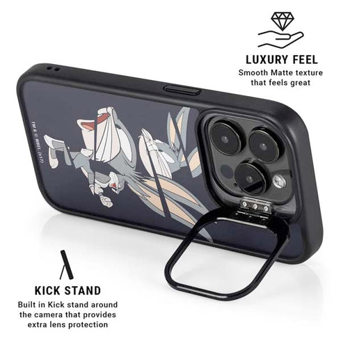 Looney Tunes Bugs Bunny Sliced iPhone 14 Pro Kickstand Case