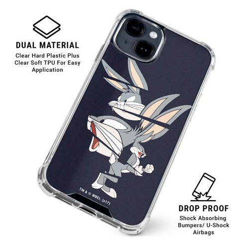 Looney Tunes Bugs Bunny Sliced iPhone 15 Clear Case