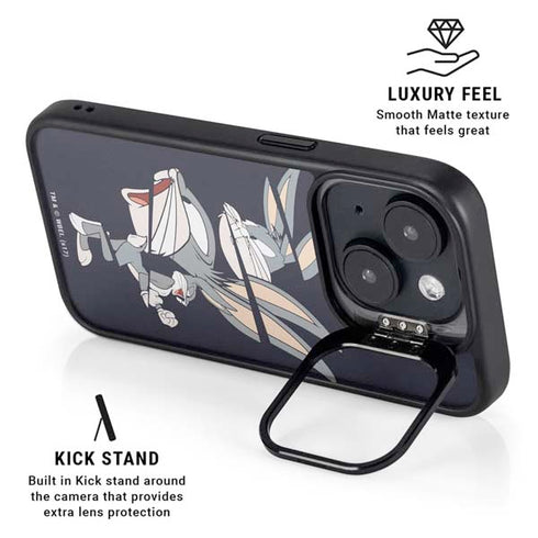 Looney Tunes Bugs Bunny Sliced iPhone 15 Kickstand Case