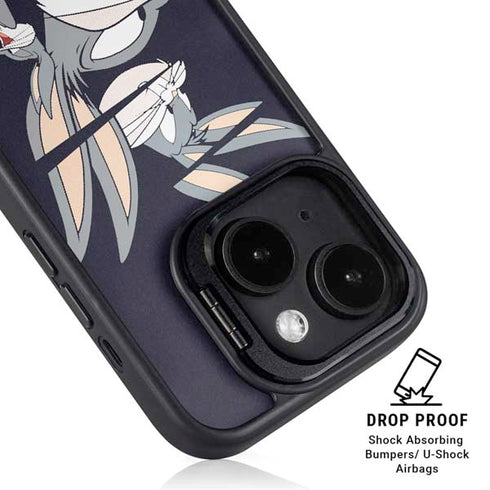 Looney Tunes Bugs Bunny Sliced iPhone 15 Plus Kickstand Case