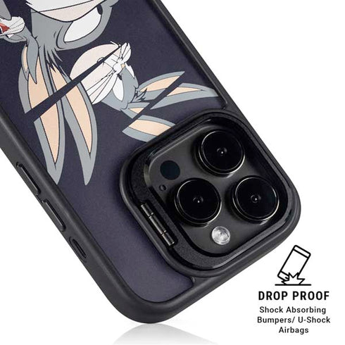 Looney Tunes Bugs Bunny Sliced iPhone 15 Pro Kickstand Case