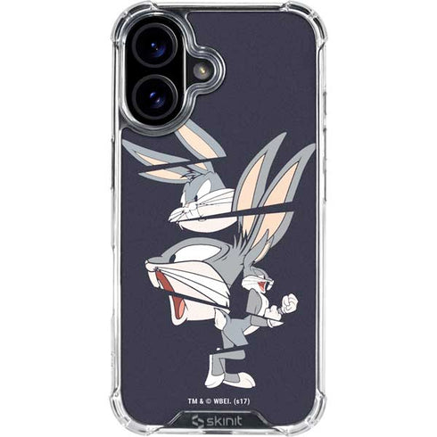 Looney Tunes Bugs Bunny Sliced iPhone 16 Clear Case