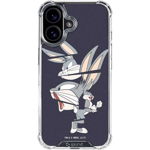 Looney Tunes Bugs Bunny Sliced iPhone 16 Plus Clear Case