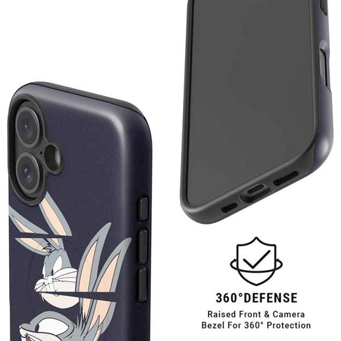 Looney Tunes Bugs Bunny Sliced iPhone 16 Plus Magsafe Impact Case