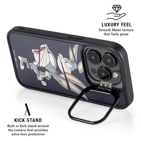 Looney Tunes Bugs Bunny Sliced iPhone 16 Pro Kickstand Case