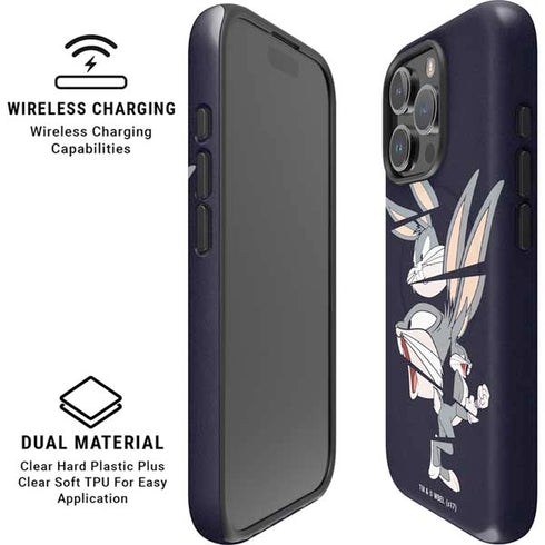 Looney Tunes Bugs Bunny Sliced iPhone 16 Pro Magsafe Impact Case