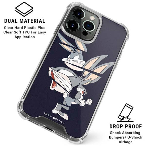 Looney Tunes Bugs Bunny Sliced iPhone 16 Pro Max Clear Case
