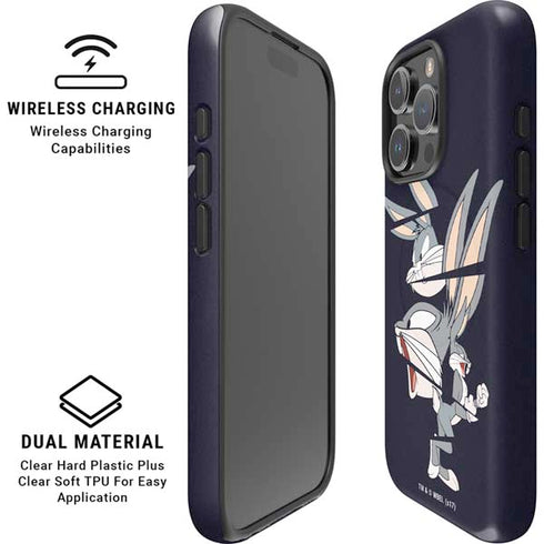Looney Tunes Bugs Bunny Sliced iPhone 16 Pro Max Magsafe Impact Case