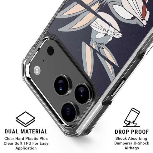 Looney Tunes Bugs Bunny Sliced iPhone 18 Pro Clear Case