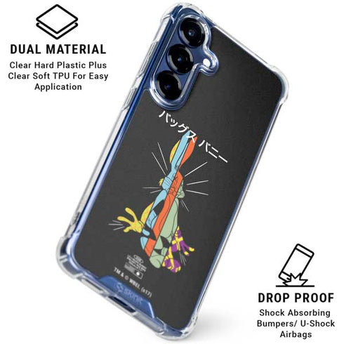 Looney Tunes Bugs Bunny Sliced Juxtapose Galaxy S25 Clear Case