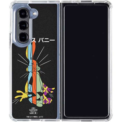 Looney Tunes Bugs Bunny Sliced Juxtapose Galaxy Z Fold5 5G Clear Case