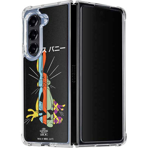 Looney Tunes Bugs Bunny Sliced Juxtapose Galaxy Z Fold5 5G Clear Case