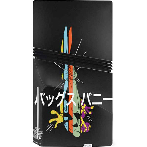 Looney Tunes Bugs Bunny Sliced Juxtapose PS5 Pro Disk Console Skin