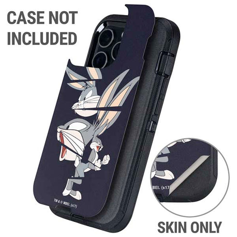 Looney Tunes Bugs Bunny Sliced Otterbox Defender iPhone Skin