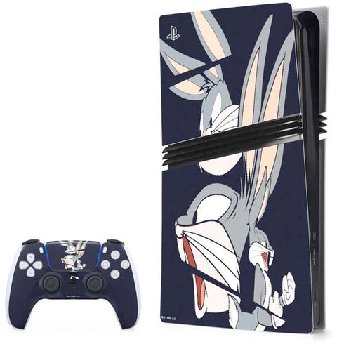 Looney Tunes Bugs Bunny Sliced PlayStation PS5 Skins