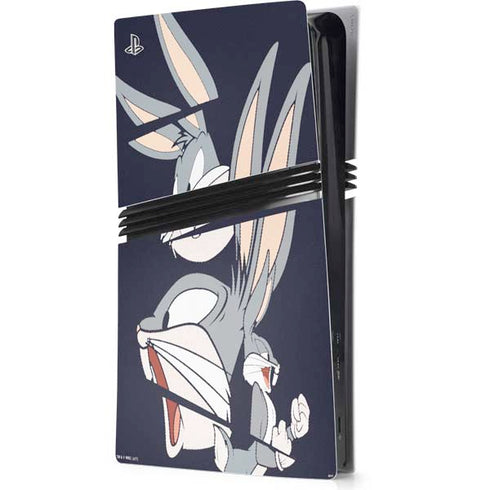 Looney Tunes Bugs Bunny Sliced PS5 Pro Console Skin