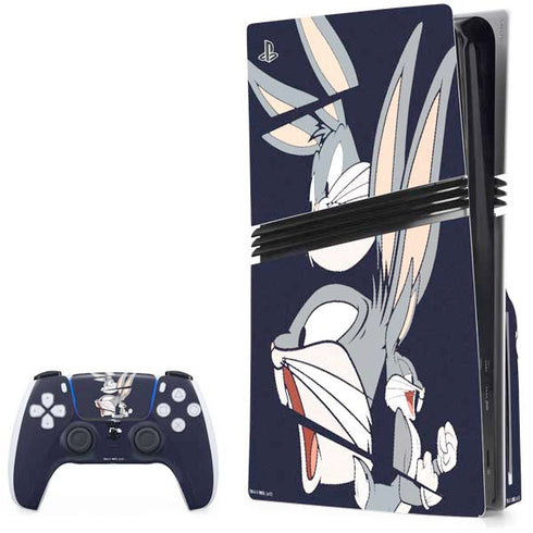Looney Tunes Bugs Bunny Sliced PlayStation PS5 Skins