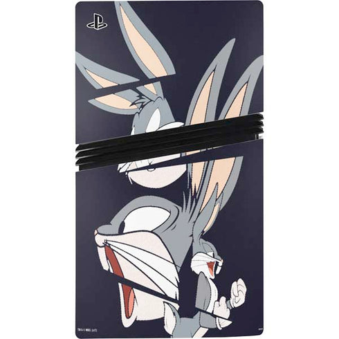Looney Tunes Bugs Bunny Sliced PS5 Pro Disk Bundle Skin