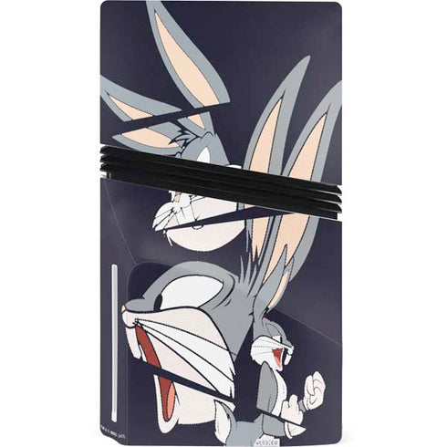 Looney Tunes Bugs Bunny Sliced PS5 Pro Disk Console Skin