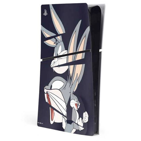 Looney Tunes Bugs Bunny Sliced PS5 Slim Digital Edition Console Skin