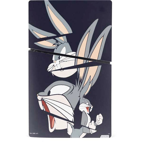 Looney Tunes Bugs Bunny Sliced PS5 Slim Digital Edition Console Skin