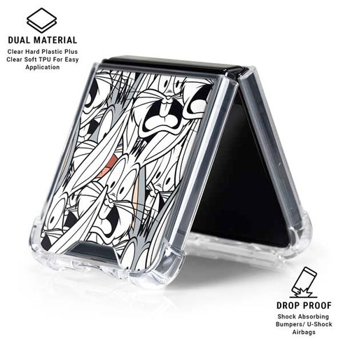 Looney Tunes Bugs Bunny Super Sized Galaxy Z Flip6 Clear Case