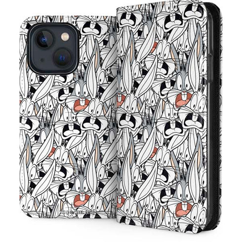 Looney Tunes Bugs Bunny Super Sized iPhone 13 Folio Case