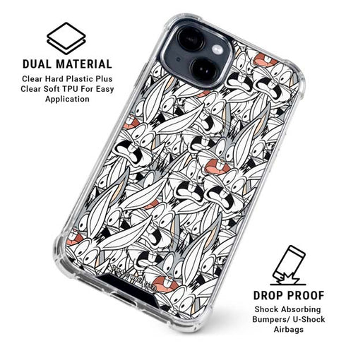 Looney Tunes Bugs Bunny Super Sized iPhone 15 Clear Case