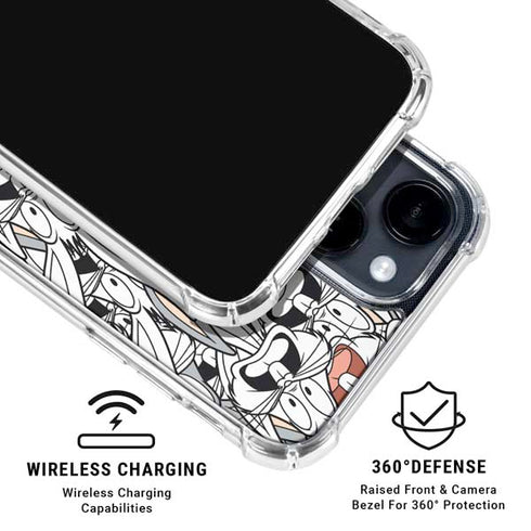 Looney Tunes Bugs Bunny Super Sized iPhone 15 Clear Case