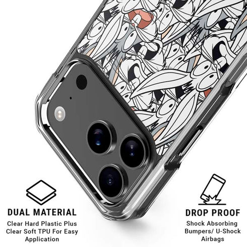 Looney Tunes Bugs Bunny Super Sized iPhone 18 Pro Clear Case