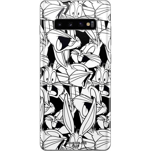 Looney Tunes Bugs Bunny Super Sized Pattern Galaxy S10 Plus Skin