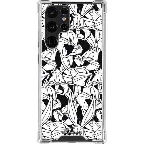 Looney Tunes Bugs Bunny Super Sized Pattern Galaxy S23 Ultra Clear Case