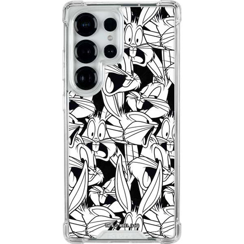 Looney Tunes Bugs Bunny Super Sized Pattern Galaxy S25 Ultra Clear Case