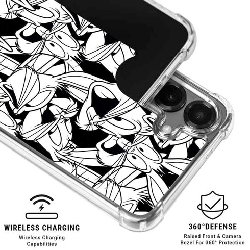 Looney Tunes Bugs Bunny Super Sized Pattern Galaxy S26 Plus Clear Case
