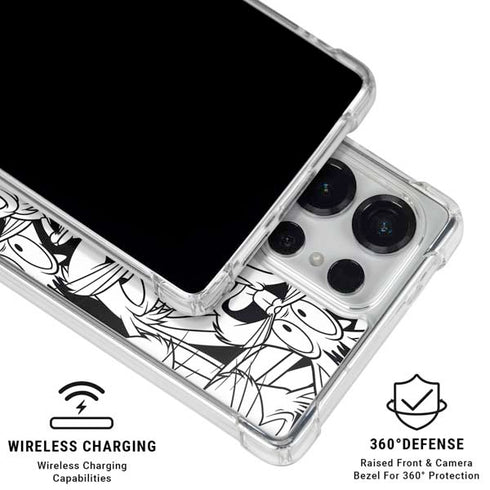 Looney Tunes Bugs Bunny Super Sized Pattern Galaxy S26 Ultra Clear Case