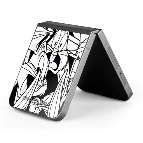 Looney Tunes Bugs Bunny Super Sized Pattern Galaxy Z Flip6 Skin