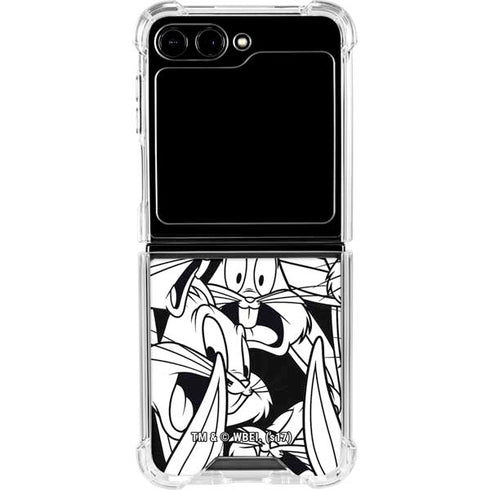 Looney Tunes Bugs Bunny Super Sized Pattern Galaxy Z Flip6 Clear Case