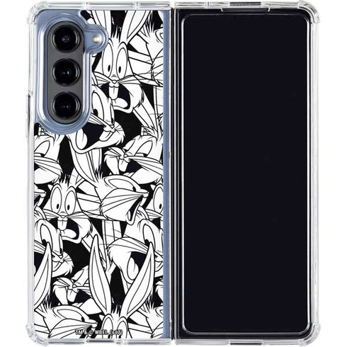 Looney Tunes Bugs Bunny Super Sized Pattern Galaxy Z Fold5 5G Clear Case
