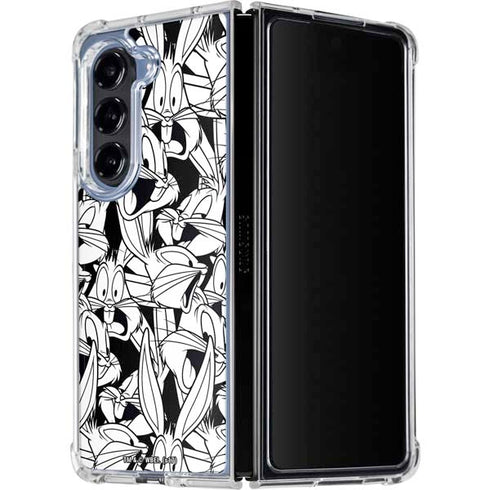 Looney Tunes Bugs Bunny Super Sized Pattern Galaxy Z Fold5 5G Clear Case