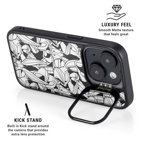 Looney Tunes Bugs Bunny Super Sized Pattern iPhone 14 Plus Kickstand Case