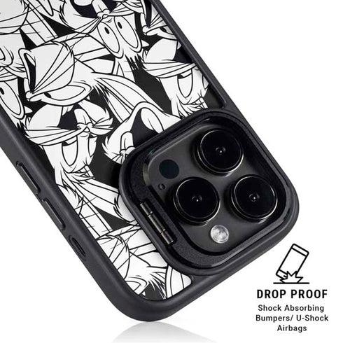 Looney Tunes Bugs Bunny Super Sized Pattern iPhone 14 Pro Max Kickstand Case