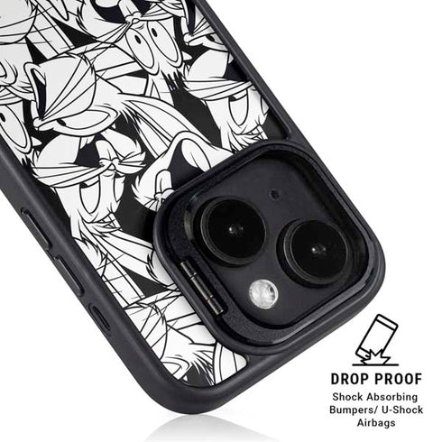 Looney Tunes Bugs Bunny Super Sized Pattern iPhone 15 Plus Kickstand Case