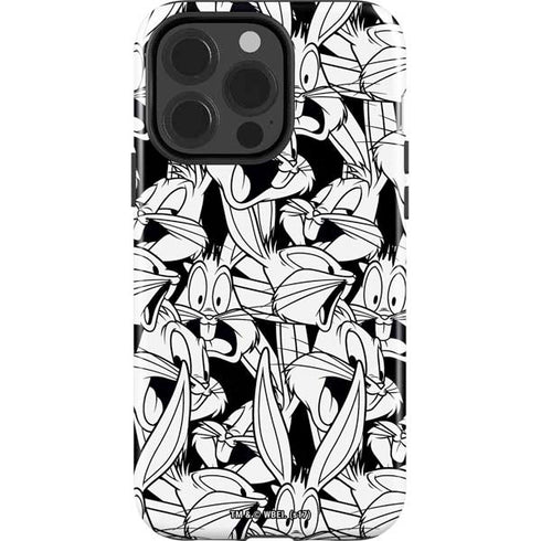 Looney Tunes Bugs Bunny Super Sized Pattern iPhone 15 Pro Impact Case