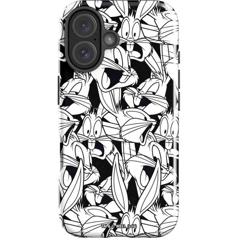 Looney Tunes Bugs Bunny Super Sized Pattern iPhone 16 Plus Impact Case