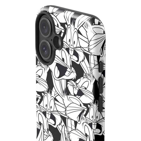 Looney Tunes Bugs Bunny Super Sized Pattern iPhone 16 Plus Impact Case