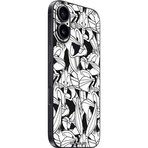Looney Tunes Bugs Bunny Super Sized Pattern iPhone 16 Plus Skin