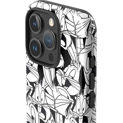 Looney Tunes Bugs Bunny Super Sized Pattern iPhone 16 Pro Impact Case