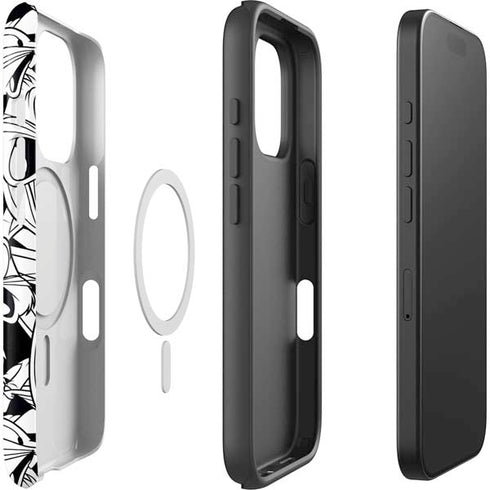 Looney Tunes Bugs Bunny Super Sized Pattern iPhone 16 Pro Magsafe Impact Case