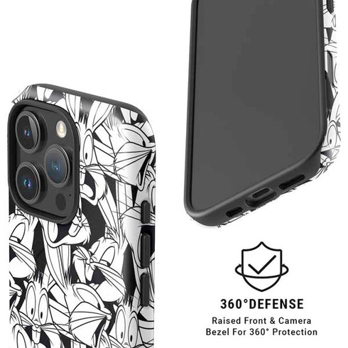 Looney Tunes Bugs Bunny Super Sized Pattern iPhone 16 Pro Magsafe Impact Case
