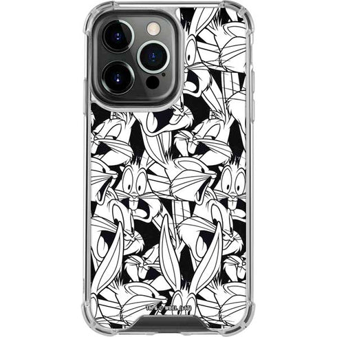 Looney Tunes Bugs Bunny Super Sized Pattern iPhone 16 Pro Max Clear Case